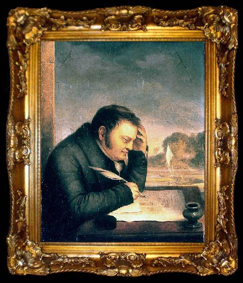 framed  Friedrich Nerly Portrait of art historian Karl Friedrich von Rumohr, ta009-2